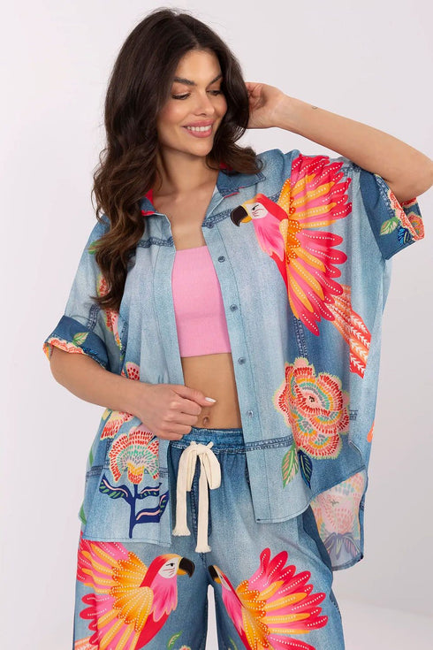 Chemise manche courte model 210033 Italy Moda